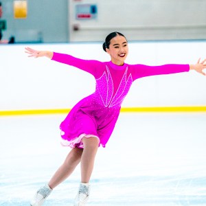 a person jumping up in the air