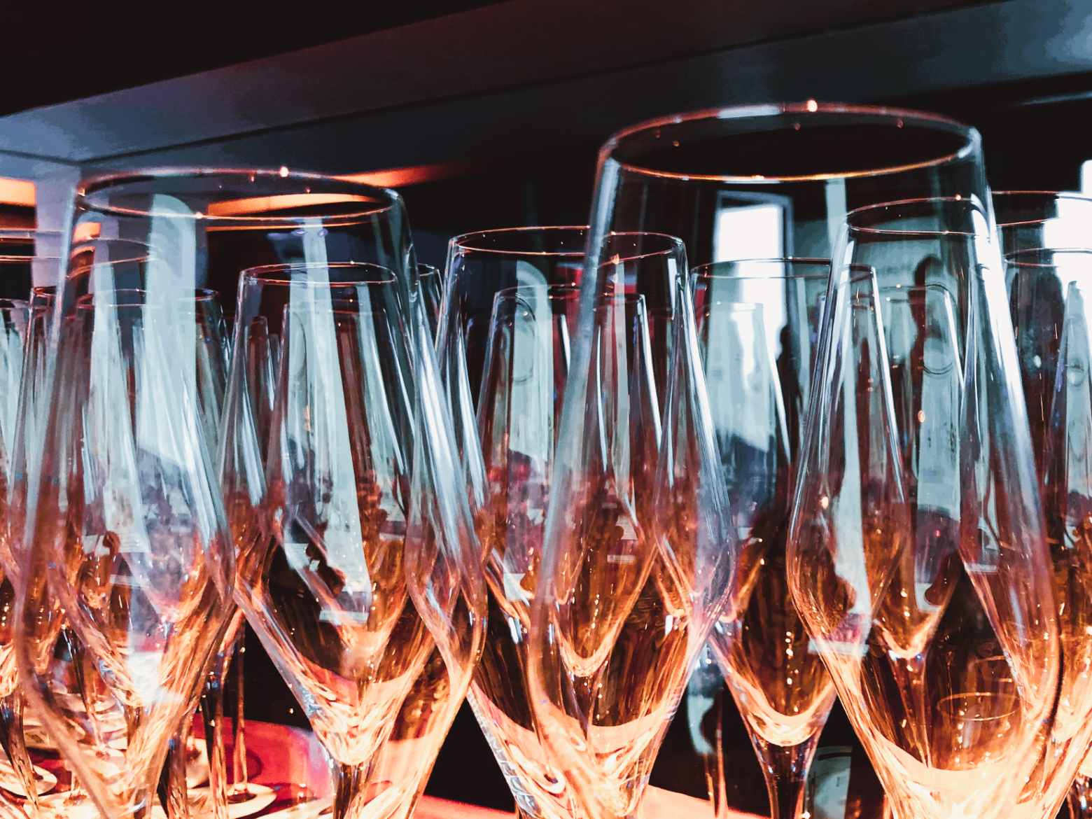a group of glass bottles on a table